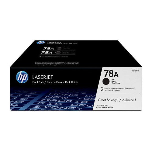 HP 78A 2-pack Black Original LaserJet Toner Cartridges