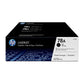 HP 78A 2-pack Black Original LaserJet Toner Cartridges