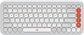 Logitech POP Icon Keys keyboard Universal Bluetooth QWERTY English Orange, White