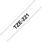 Brother TZE-221 label-making tape Black on white