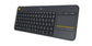 Logitech 920-007165 keyboard TV RF Wireless English Black