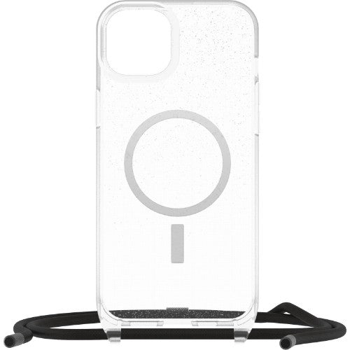 OtterBox React Series Necklace MagSafe for iPhone 15 Plus, Stardust (Clear Glitter)