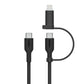 Belkin BoostCharge Pro USB cable USB 2.0 1.5 m USB C USB C/Lightning Black