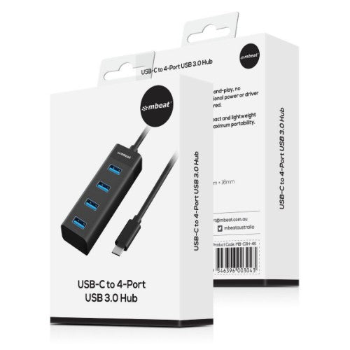 MBeat USB-C to 4-Port 3.0 Hub
