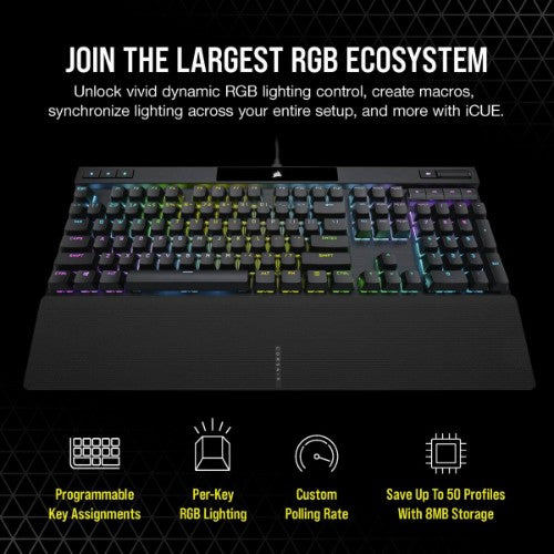 Corsair K70 PRO keyboard Gaming USB QWERTY US International Black