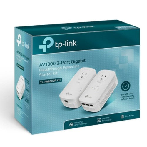 TP-Link TL-PA8033P KIT PowerLine network adapter 1300 Mbit/s Ethernet LAN White 2 pc(s)