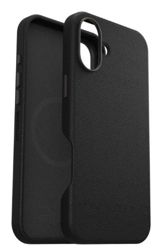 OtterBox Symmetry Series Cactus Leather for MagSafe for iPhone 16 Plus, Noir Ash