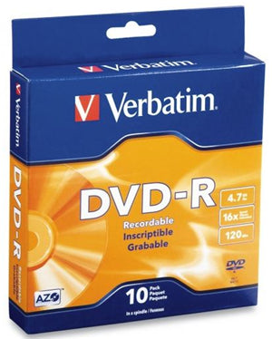 Verbatim DVD-R 4.7GB 16X Branded 10pk Spindle Box 10 pc(s)