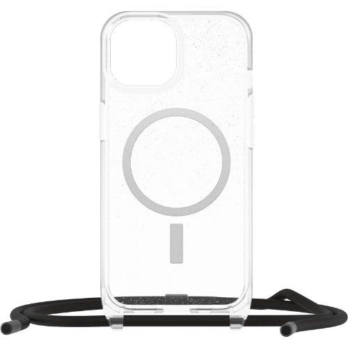 OtterBox React Series Necklace MagSafe for iPhone 15, Stardust (Clear Glitter)