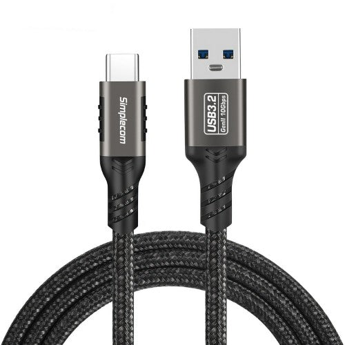 Simplecom CAU510 USB cable USB 3.2 Gen 2 (3.1 Gen 2) 1 m USB C USB A Black