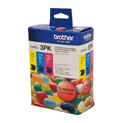Brother LC40CL3PK ink cartridge 3 pc(s) Original Cyan, Magenta, Yellow
