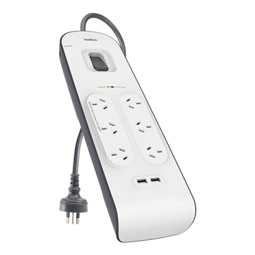 Belkin BSV604AU2M surge protector Black, White 6 AC outlet(s) 2 m
