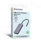 Verbatim CMH-09 USB Type-C 10000 Mbit/s Silver