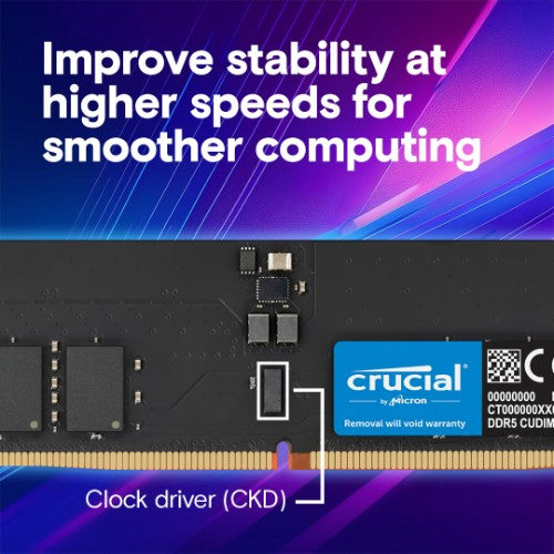 Crucial CT2K16G64C52CU5 memory module 32 GB 2 x 16 GB DDR5 6400 MT/s