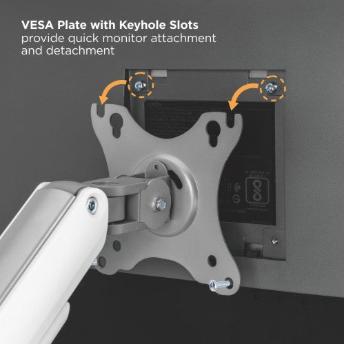 Brateck Counterbalance Monitor Arm 81.3 cm (32") Grey Desk