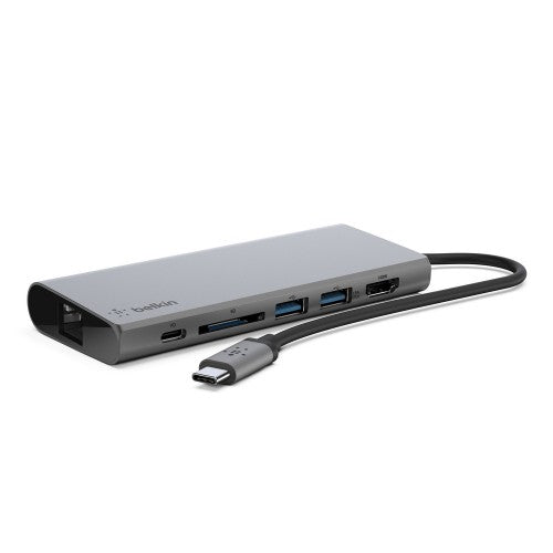 Belkin F4U092BTSGY laptop dock/port replicator USB 3.2 Gen 1 (3.1 Gen 1) Type-C Grey