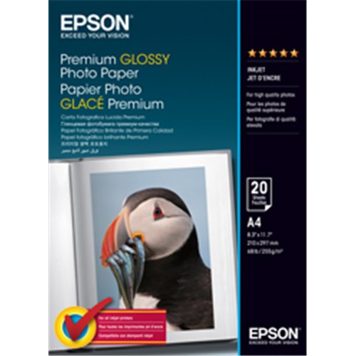 Epson Premium Glossy Photo Paper - A4 - 20 Sheets