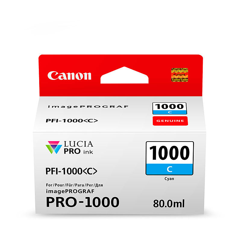 Canon PFI1000 Cyan Ink Cart