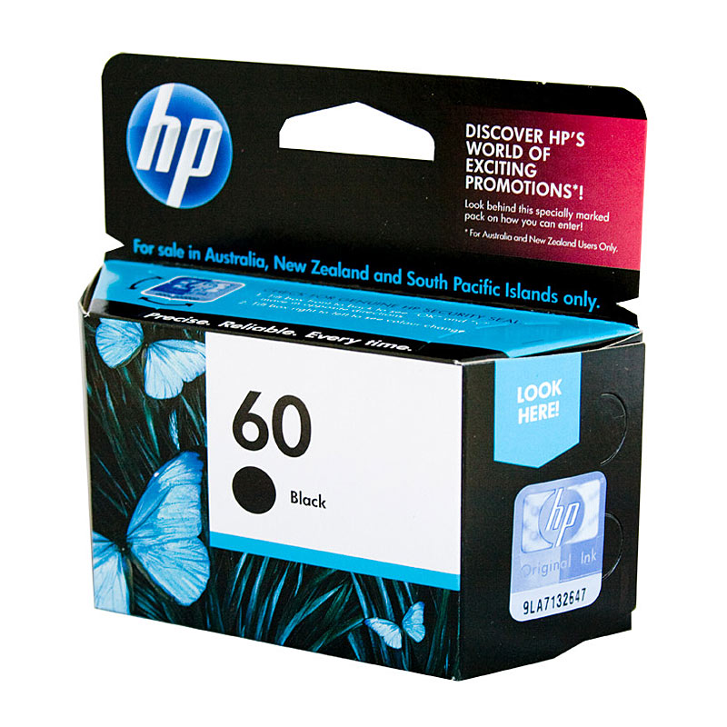 HP #60 Black Ink CC640WA